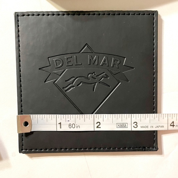 Leeman Black Del Mar Racing Tuscany Coaster Set - Picture 10 of 10